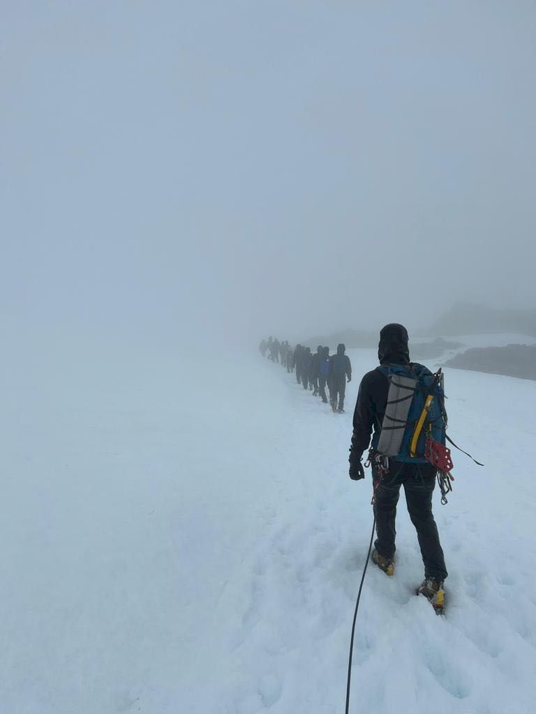 On the glacier